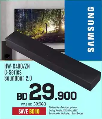 Sharaf DG Samsung HW C400 ZN C Series Soundbar 2.0 offer