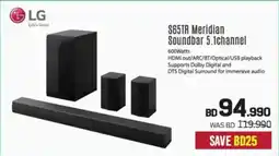 Sharaf DG LG S65TR Meridian Soundbar 5.1 channel offer