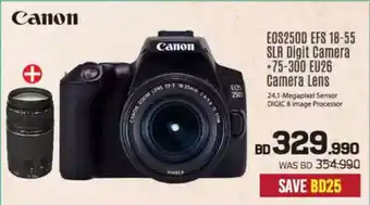 Sharaf DG Canon EOS250D EFS 18-55 SLR Digit Camera +75-300 EU26 offer