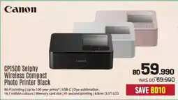 Sharaf DG Canon CP1500 Selphy Wireless Compact Photo Printer Black offer