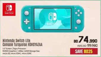 Sharaf DG Nintendo Switch Lite Console Turquoise HDHSYAZAA offer