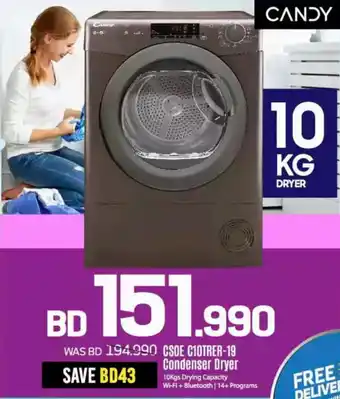 Sharaf DG Candy CSOE C10TRER 19 Condenser Dryer offer