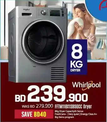 Sharaf DG Whirlpool FFTM118X1SBSGCC Dryer offer