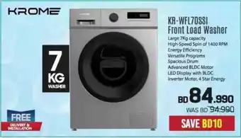 Sharaf DG Krome KR WFL7OSSI Front Load Washer offer