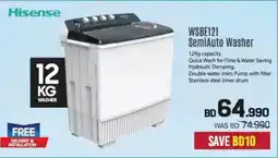 Sharaf DG Hisense WSBE121 SemiAuto Washer offer