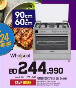 Sharaf DG Whirlpool WM9GC6DCX/MEA Gas Cooker offer