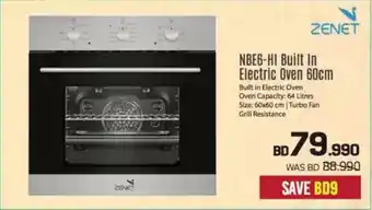 Sharaf DG Zenet NBE6 HI Built In Electric Oven offer