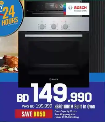 Sharaf DG BOSCH HBF011BR1M Built In Oven offer