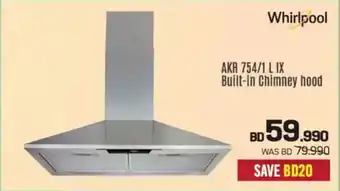 Sharaf DG Whirlpool AKR 754/1 L IX Built in Chimney hood offer