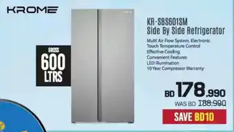 Sharaf DG Krome KR SBS601SM Side Side By Side Refrigerator frigerator offer