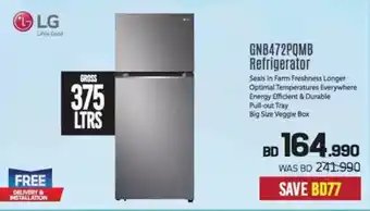 Sharaf DG LG GNB472PQMB Refrigerator offer