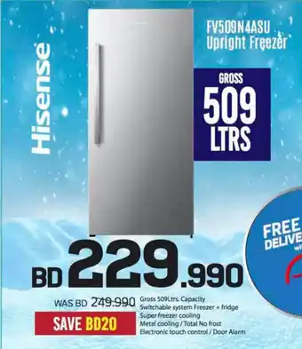 Sharaf DG Hisense FV509N4ASU Upright Freezer offer