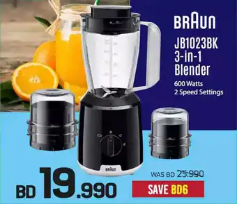 Sharaf DG Braun JB1023BK 3 in 1 Blender offer