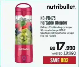 Sharaf DG Nutribullet NB PB475 Portable Blender offer