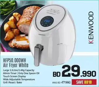 Sharaf DG Kenwood HFP50.000WH Air Fryer White offer