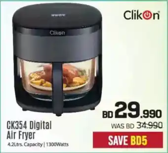 Sharaf DG Clikon CK354 Digital Air Fryer offer