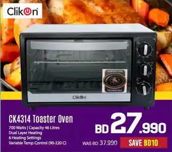 Sharaf DG Clikon CK4314 Toaster Oven offer