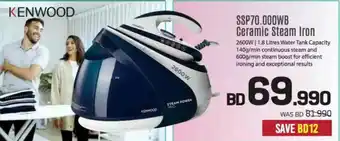 Sharaf DG Kenwood SSP70.000WB Ceramic Steam Iron offer