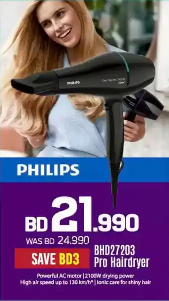 Sharaf DG Philips BHD27203 Pro Hairdryer offer