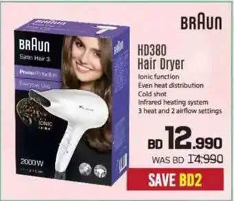 Sharaf DG Braun HD380 Hair Dryer offer