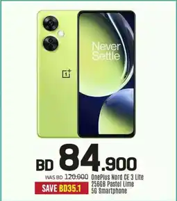 Sharaf DG OnePlus Nord CE 3 Lite 256GB Pastel Lime 5G Smartphone offer