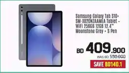 Sharaf DG Samsung Galaxy Tab S10+ SM-X820NZAAMEA Tablet - WiFi 256GB 12GB 12.4" Moonstone Grey+ S Pen offer