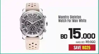 Sharaf DG Maestro Skeleton Watch For Man White offer