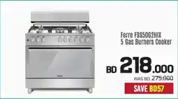 Sharaf DG Ferre F9S50G2HIX 5 Gas Burners Cooker offer