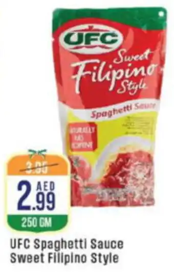 West Zone Supermarket UFC Spaghetti Sauce Sweet Filipino Style offer