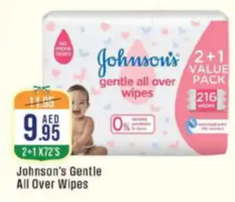 West Zone Supermarket Johnson's gentle all over wipes offer