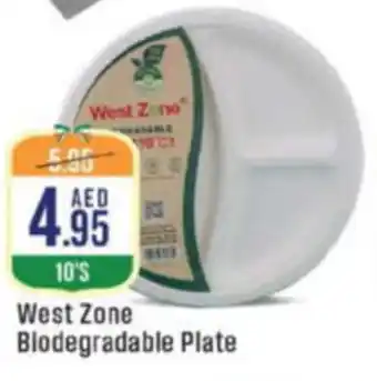 West Zone Supermarket West Zone Biodegradable Plate offer