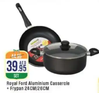 West Zone Supermarket Royal Ford Aluminium Casserole + Frypan offer