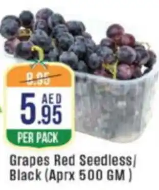 West Zone Supermarket Grapes Red Seedless Black offer