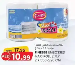 KM Trading Finesse embossed maxi roll 2 ply offer