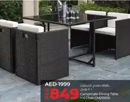 Lulu Hypermarket Campmate Dining Table +4 Chair CM210010 offer