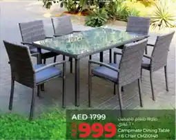 Lulu Hypermarket Campmate Dining Table +6 Chair CM210148 offer