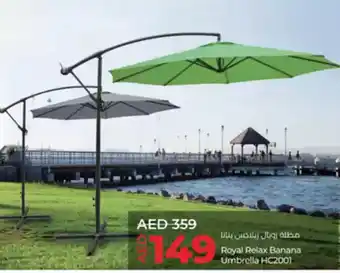 Lulu Hypermarket Royal Relax Banana Umbrella HC2001 offer