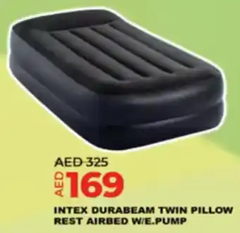 Lulu Hypermarket Intex durabeam twin pillow rest airbed w/e.pump offer