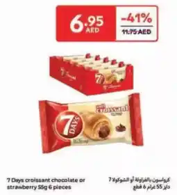 Carrefour 7 Days croissant chocolate or strawberry offer