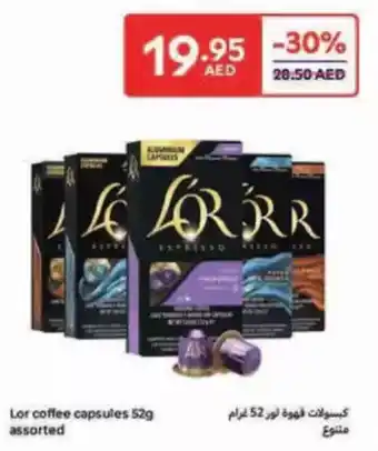 Carrefour Lor coffee capsules28.50 AED assorted offer