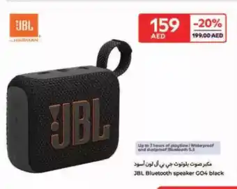 Carrefour JBL Bluetooth speaker GO4 black offer