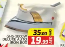 Al Madina Deluxe Auto Iron Box GHS-1000W offer