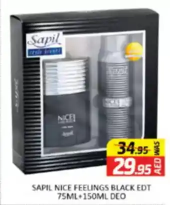 Al Madina Sapil nice feelings black EDT + Deo offer