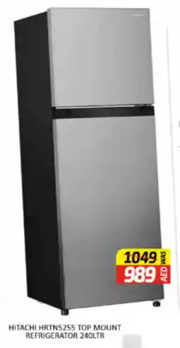 Al Madina Hitachi HRTN5255 top mount refrigerator offer