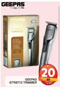 Grand Hyper Market GEEPAS Remover / Trimmer / Shaver offer