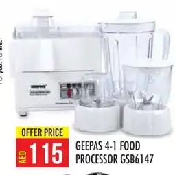 Baniyas Spike Hypermarket GEEPAS Food Processor offer