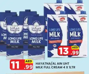 Baniyas Spike Hypermarket HAYATNA Full Cream Milk offer