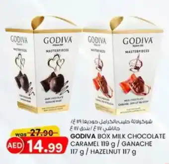 KM Trading Godiva box milk chocolate caramel ganache hazelnut offer