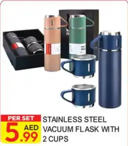 Dream Land Center Stainless steel aed vacuum flask with 2 5.99 2 CUPS offer