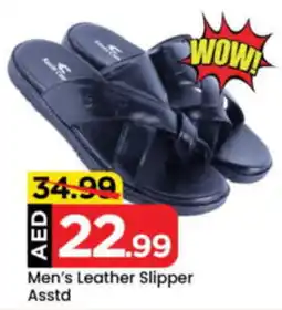 Mark & Save Men's Leather Slipper Asstd offer